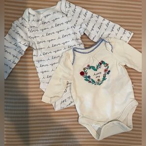 Cloud Island + Baby Gap Long Sleeve Onesies